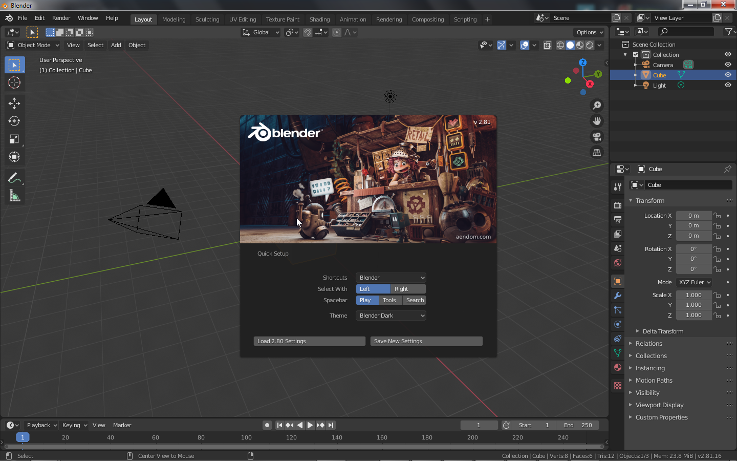 Blender 2.81 screenshot